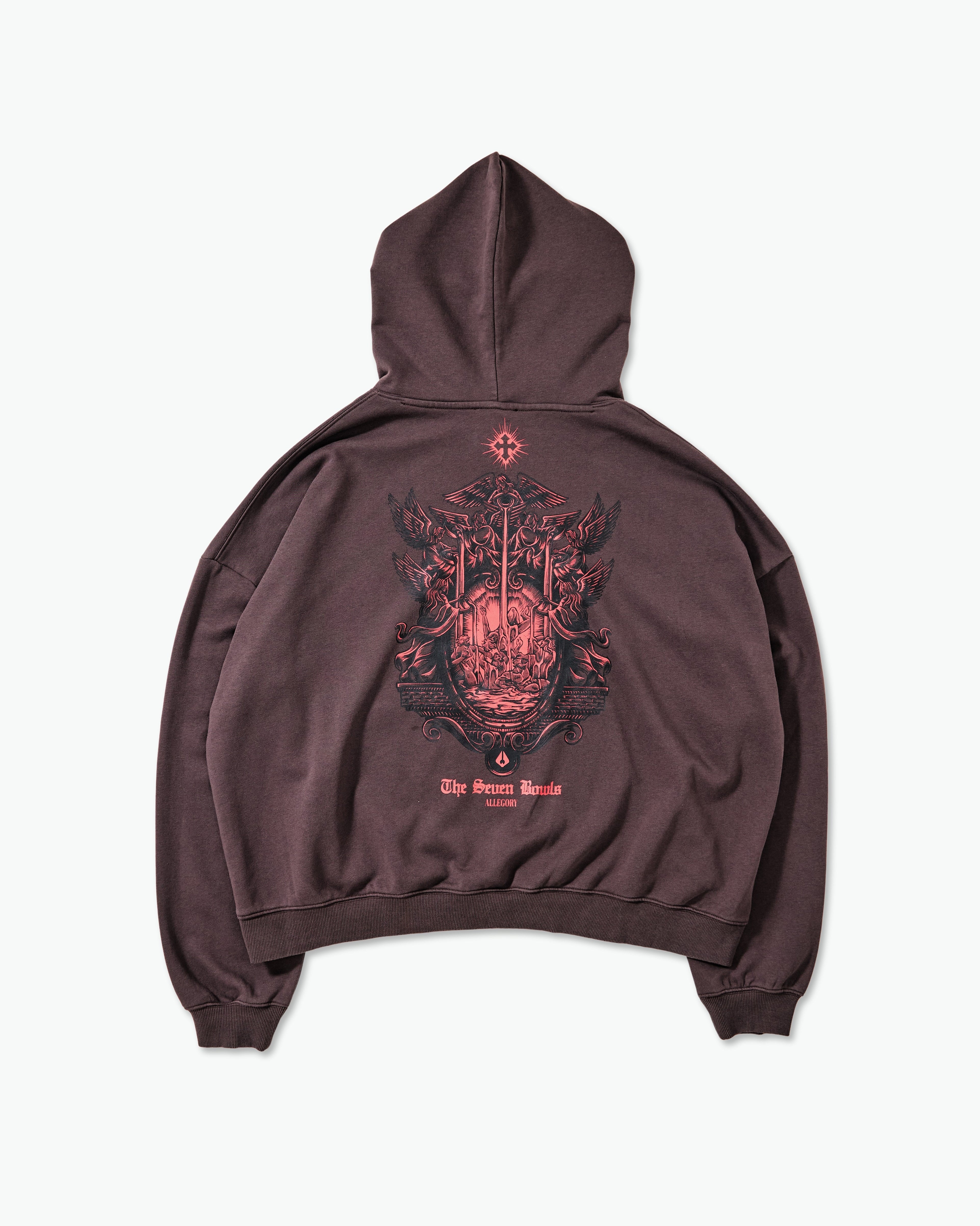 The Seven Bowls Hoodie / Washed Brown