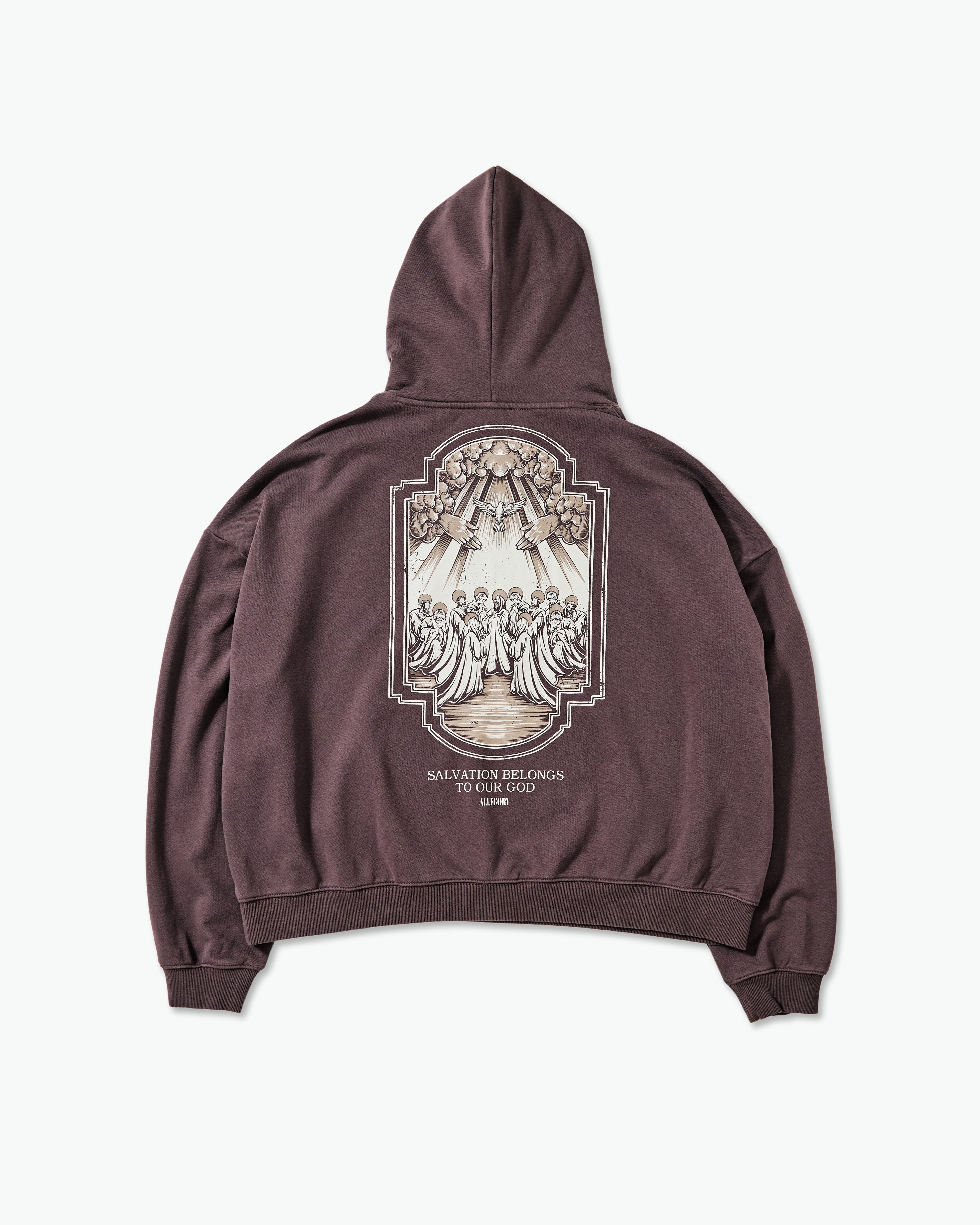 Saved by Grace Hoodie / Washed Brown