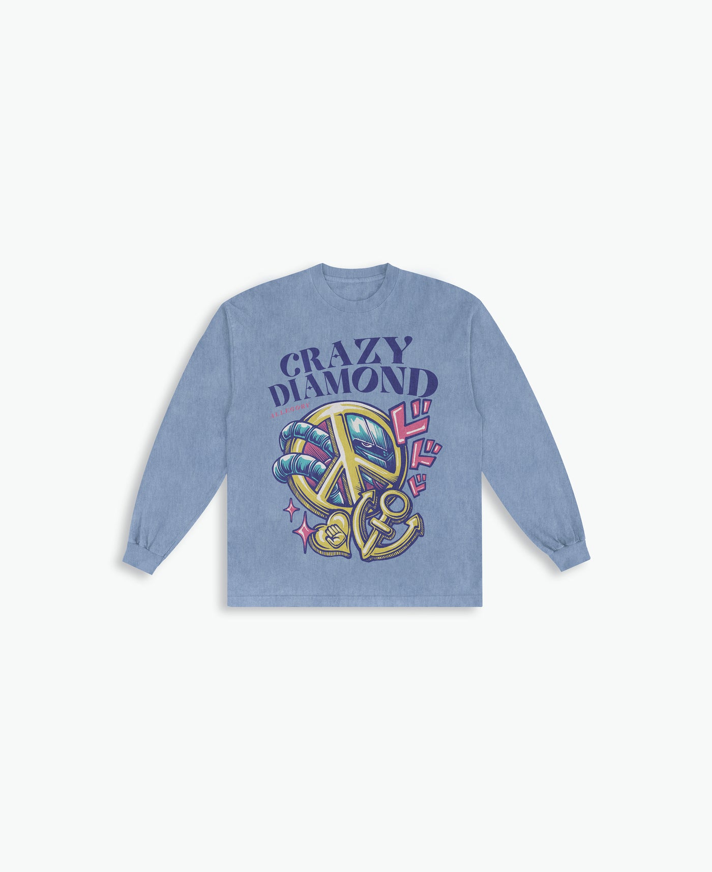 Crazy Diamond Long Sleeve Tee / Sky Blue