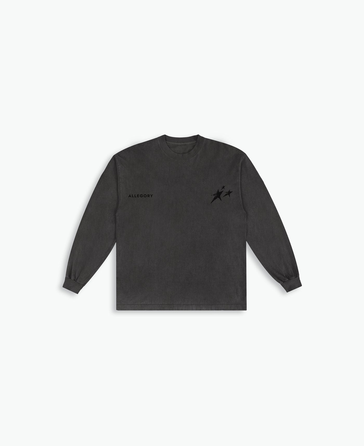 Birthmark Star Long Sleeve Tee / Vintage Black