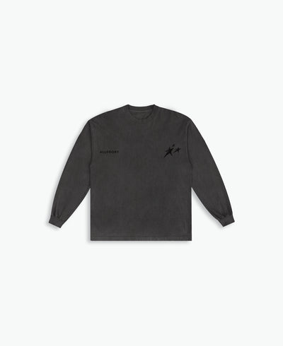 Birthmark Star Long Sleeve Tee / Vintage Black
