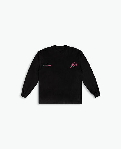 Birthmark Star Long Sleeve Tee / Black