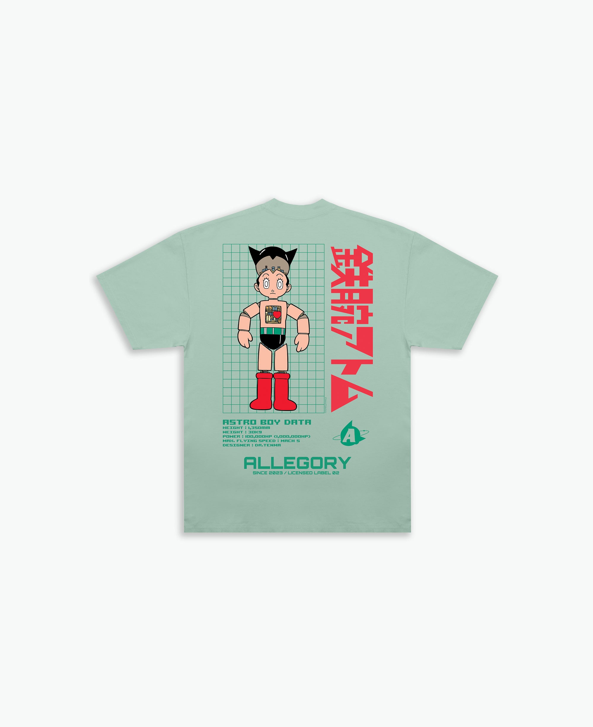 Atom's Blueprint Tee For Astro Boy / Teal