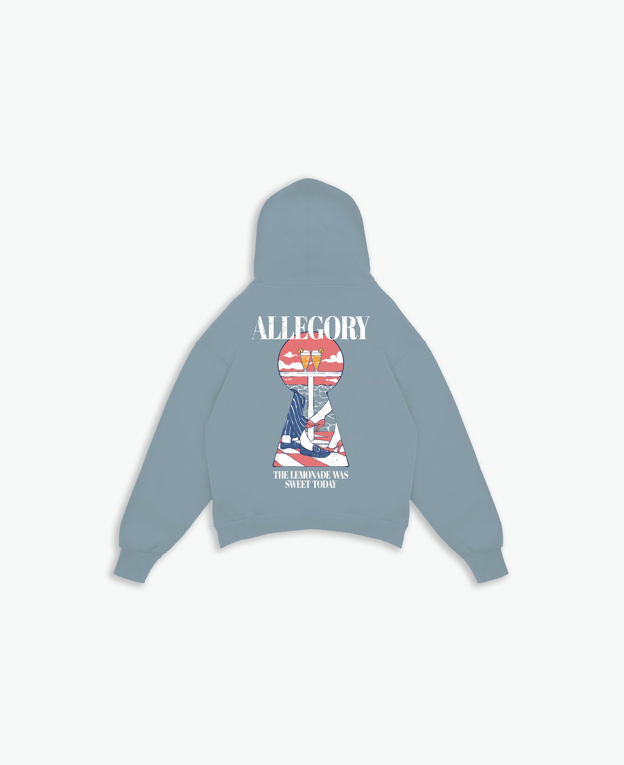 The Lemonade Was Sweet Today Hoodie / Soft Denim Blue