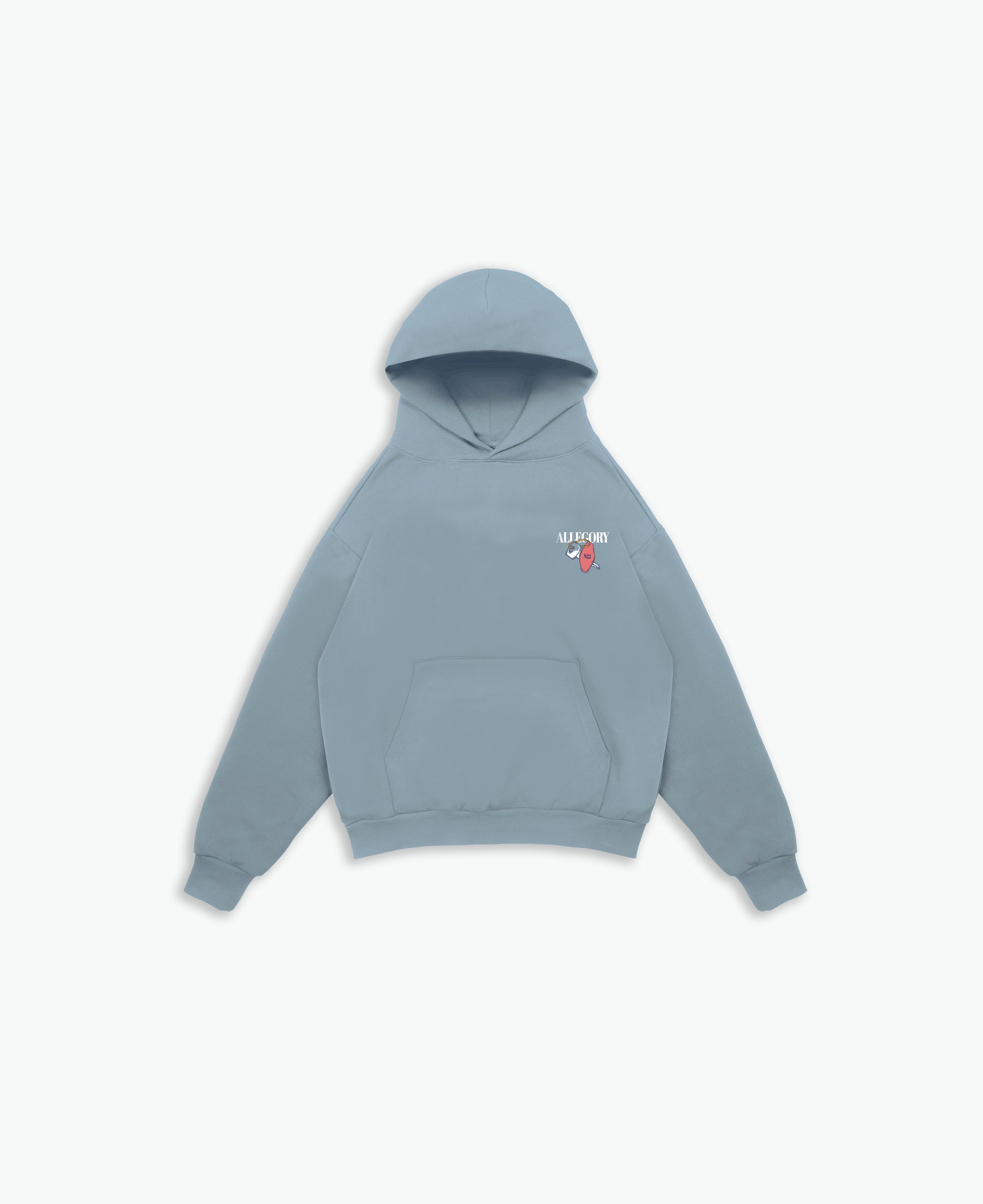 The Lemonade Was Sweet Today Hoodie / Soft Denim Blue-2