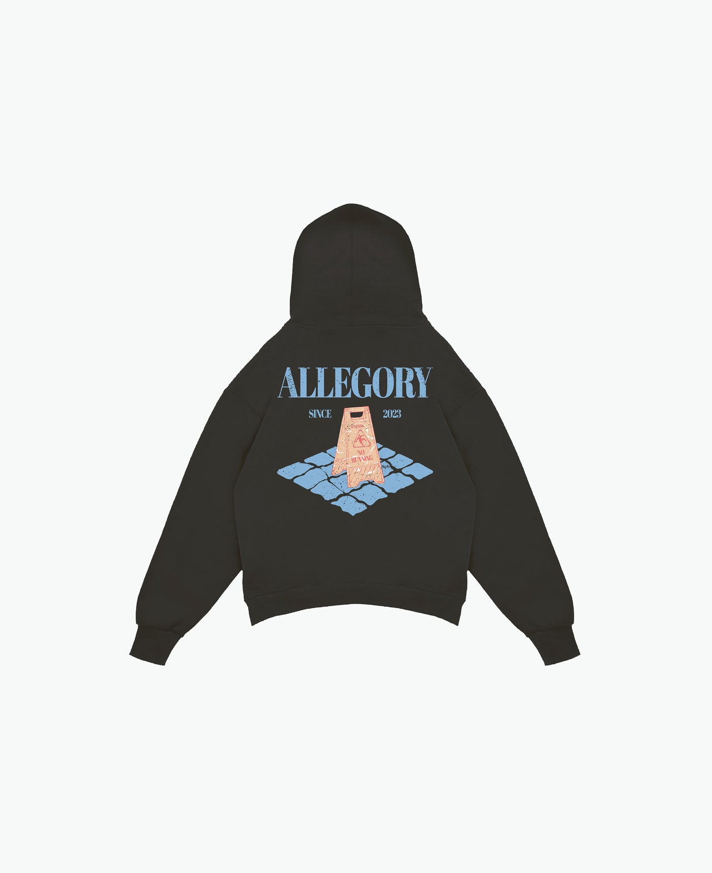 "No Running" Hoodie / Charcoal
