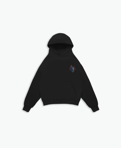 Blood-Red Commander Hoodie / Black