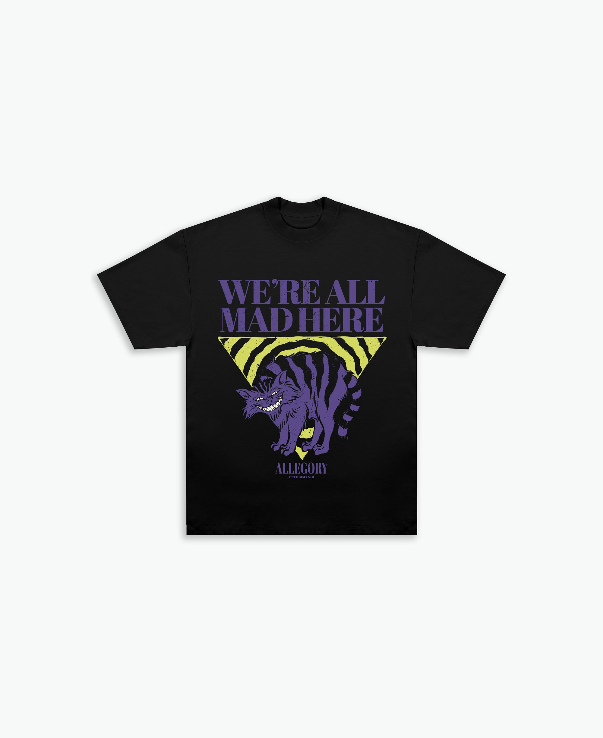 We're All Mad Here Tee / Black