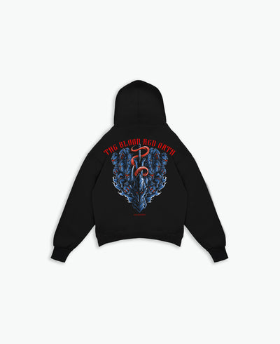 Blood-Red Commander Hoodie / Black