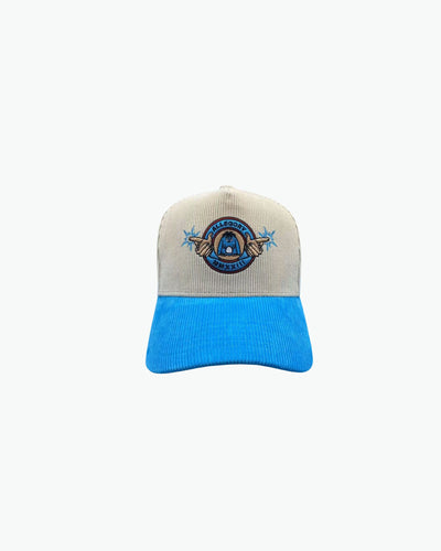 Spirit Detective's Premium Corduroy Hat / Cream / Electric Blue