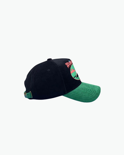 Yusuke & Botan's Journey Premium Corduroy Hat / Black / Green