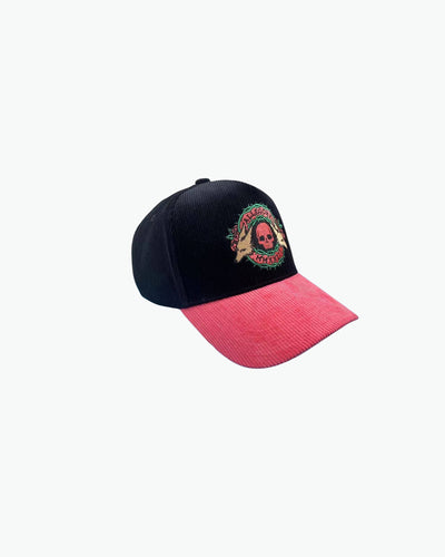 Kurama Rose Whip Premium Corduroy Hat / Black / Rose Pink