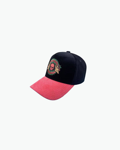 Kurama Rose Whip Premium Corduroy Hat / Black / Rose Pink