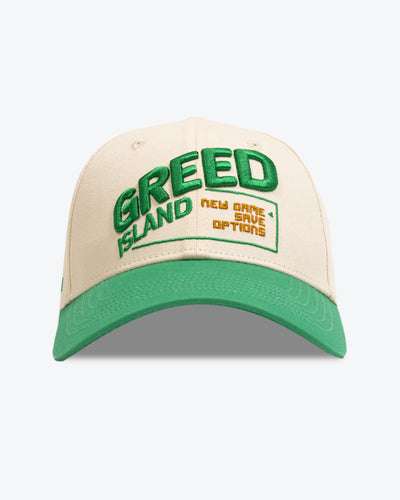 Greed Island Premium Hat / Cream / Mint Green