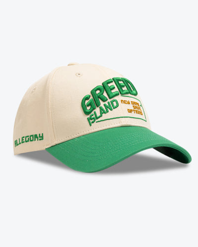 Greed Island Premium Hat / Cream / Mint Green