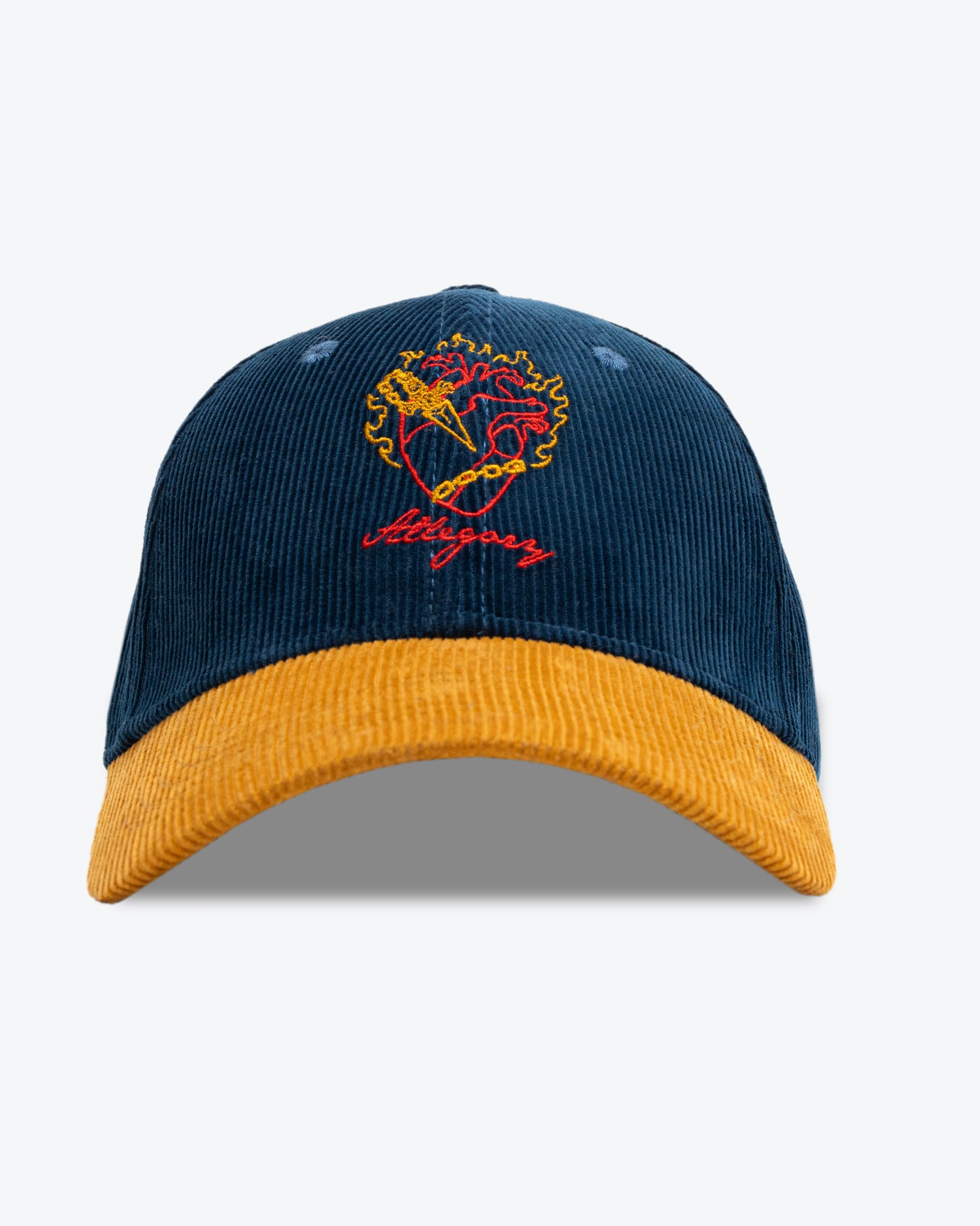 Judgement Chain Premium Corduroy Hat / Navy / Harvest Gold