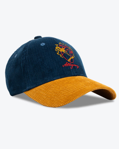 Judgement Chain Premium Corduroy Hat / Navy / Harvest Gold