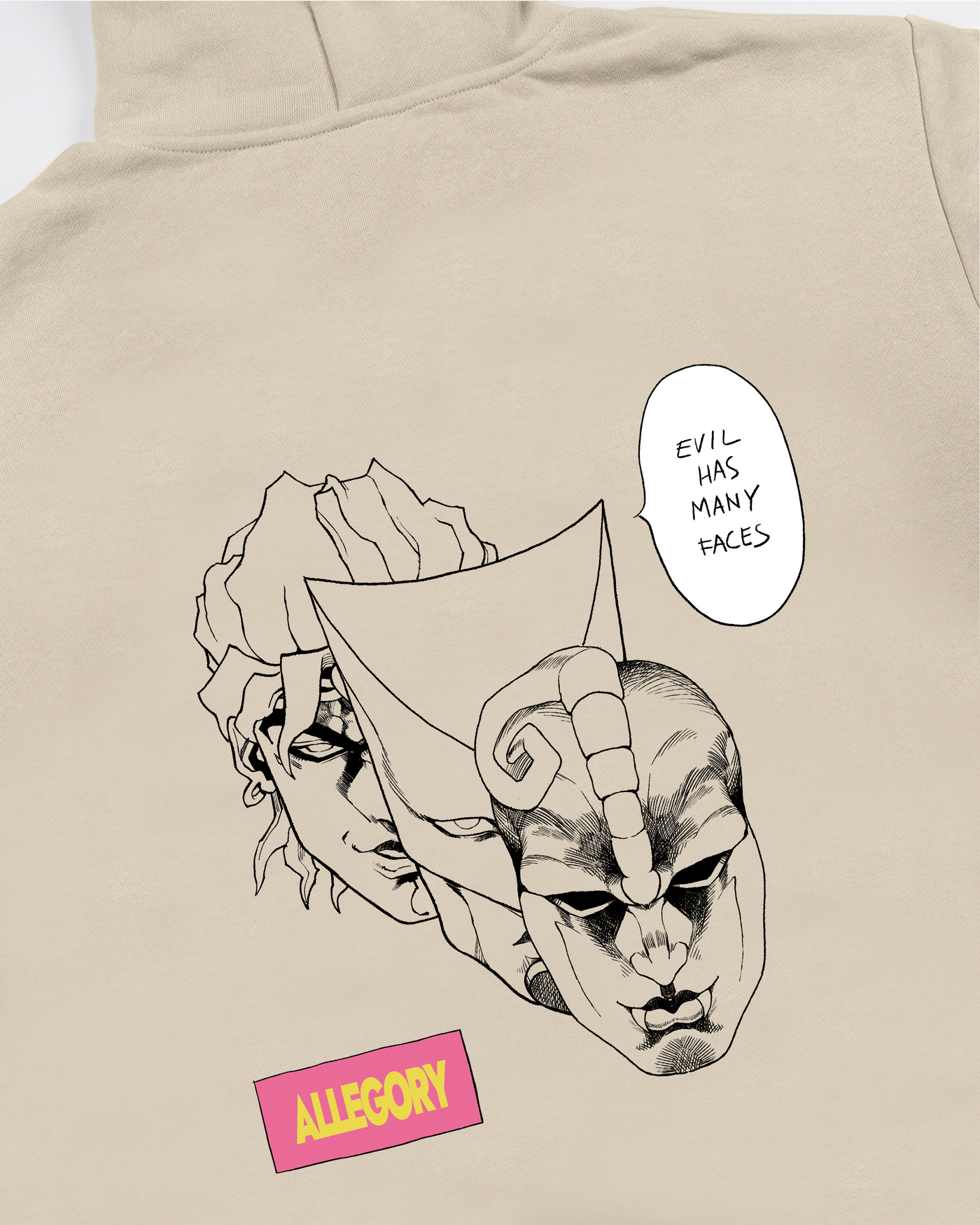 Faces Of Evil Hoodie / Cream