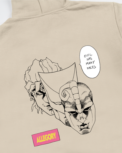 Faces Of Evil Hoodie / Cream
