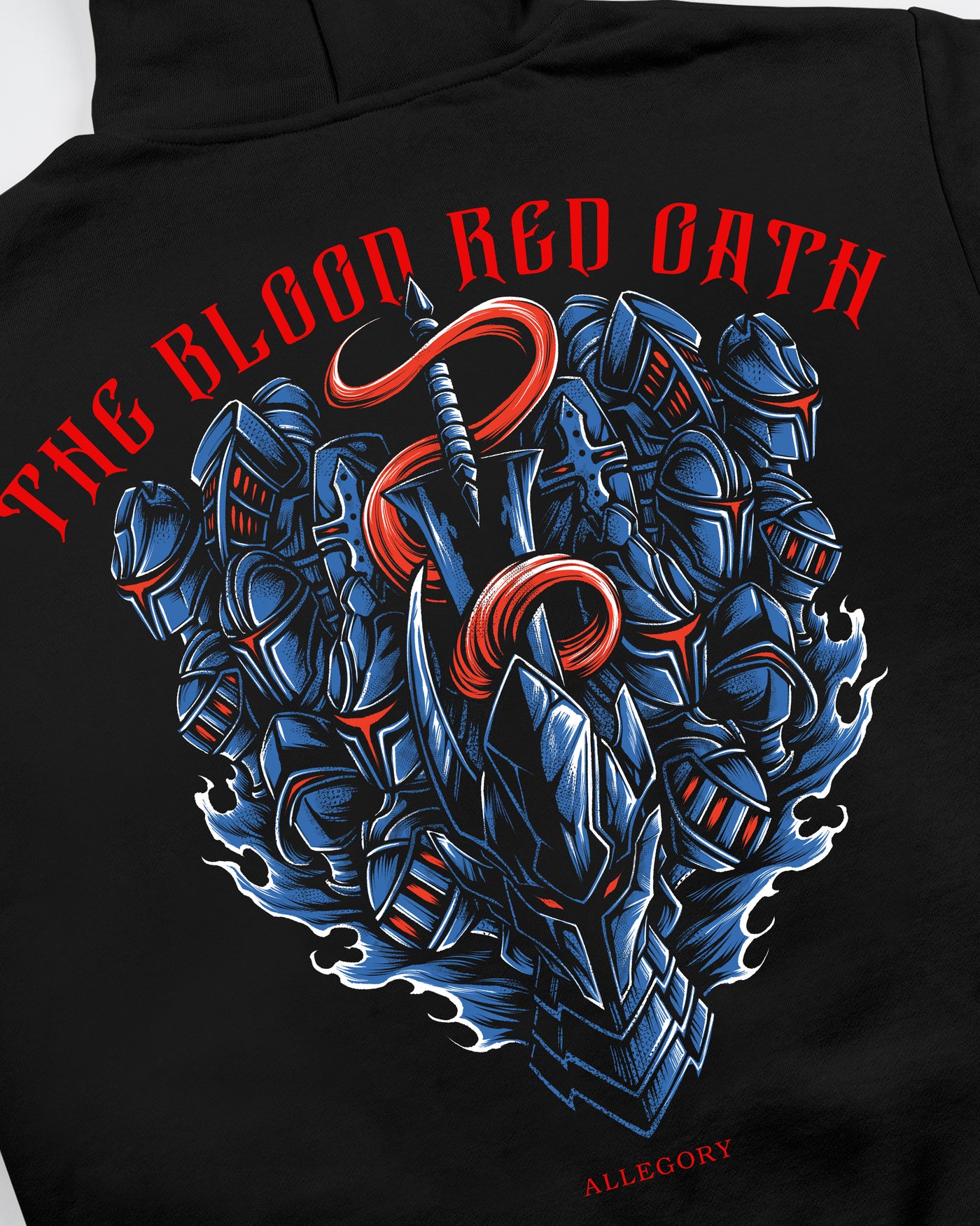 Blood-Red Commander Hoodie / Black