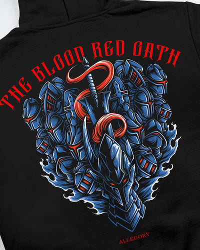 Blood-Red Commander Hoodie / Black