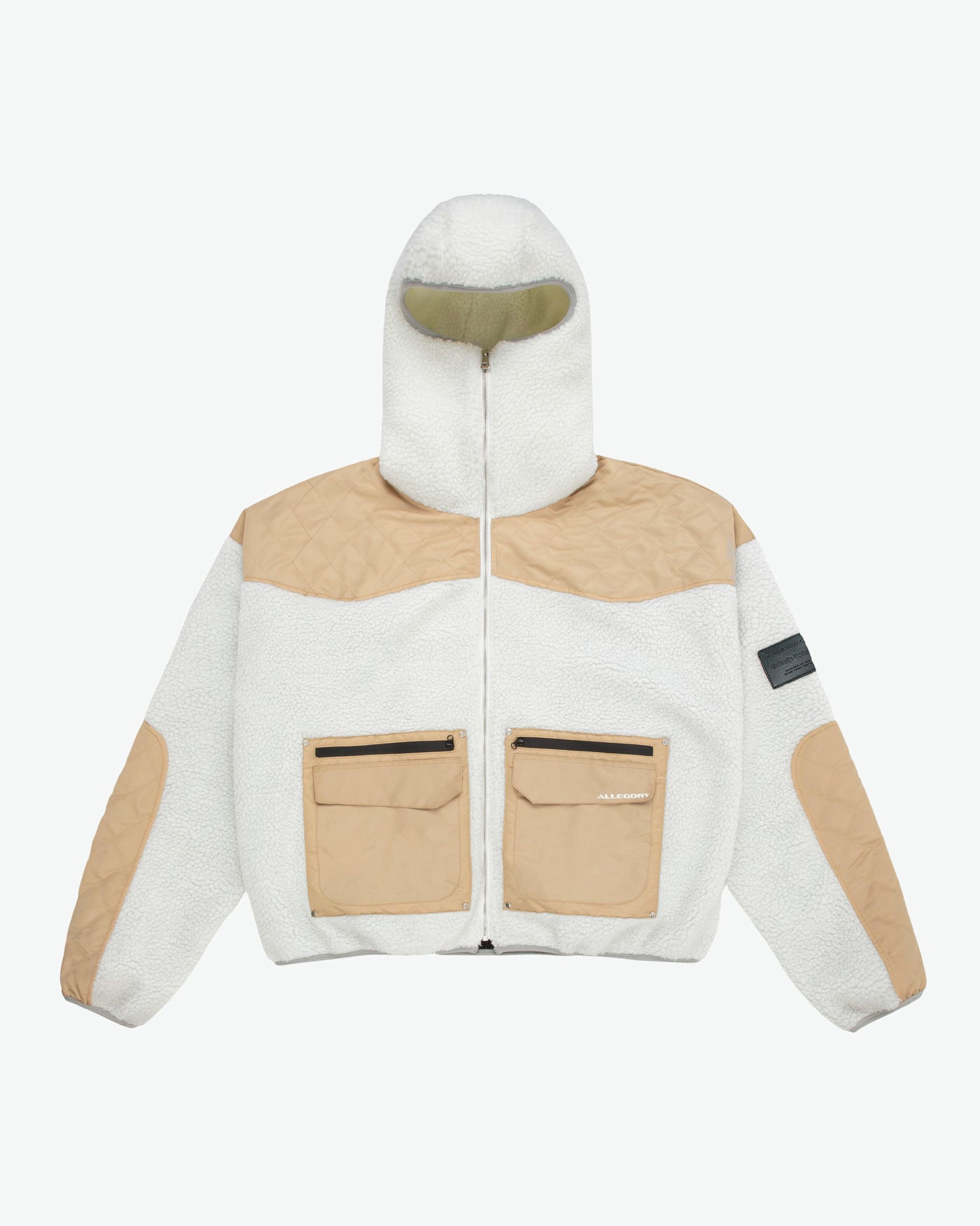 Frontier Lux Sherpa Jacket / White / Tan