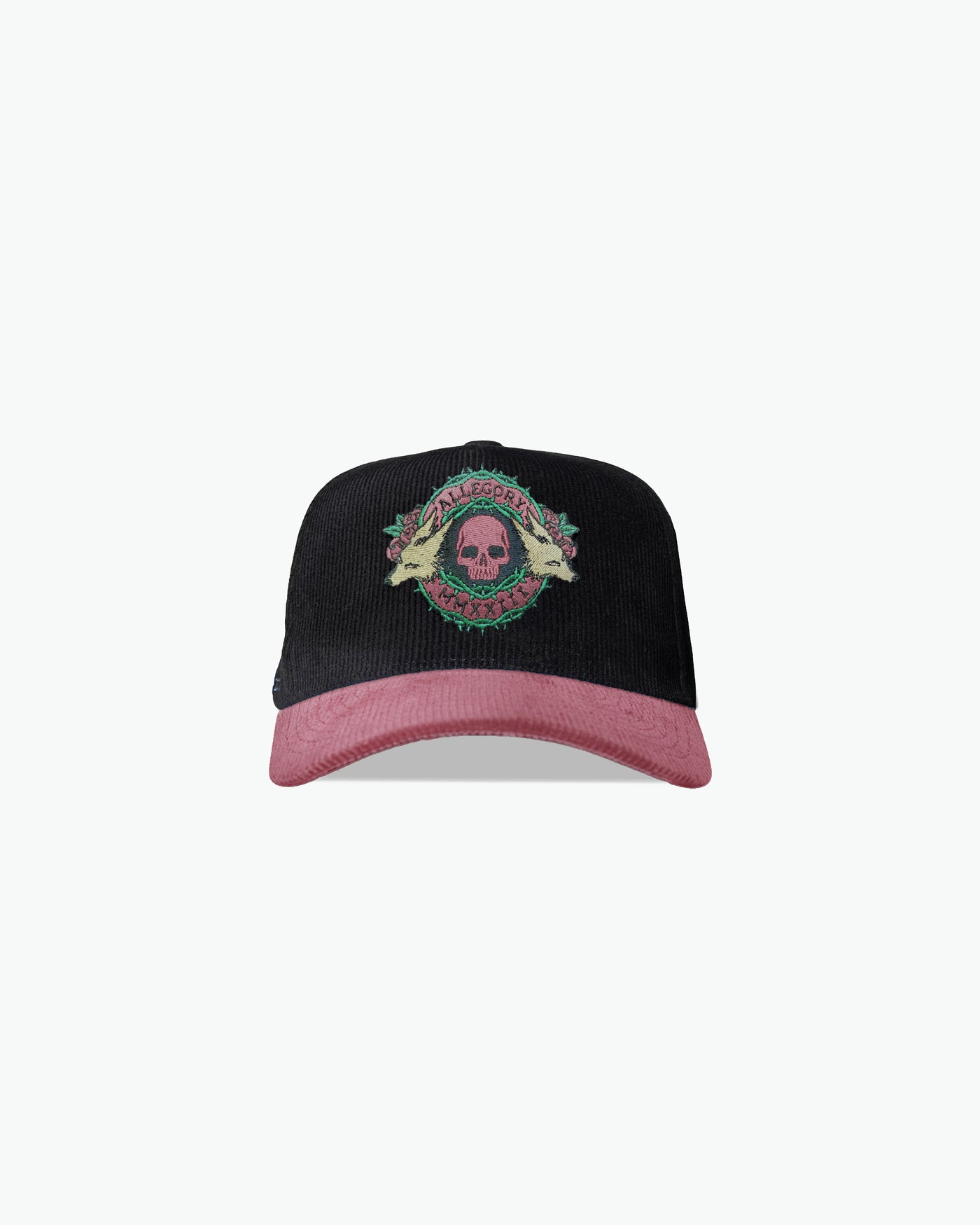 Kurama Rose Whip Premium Corduroy Hat / Black / Rose Pink