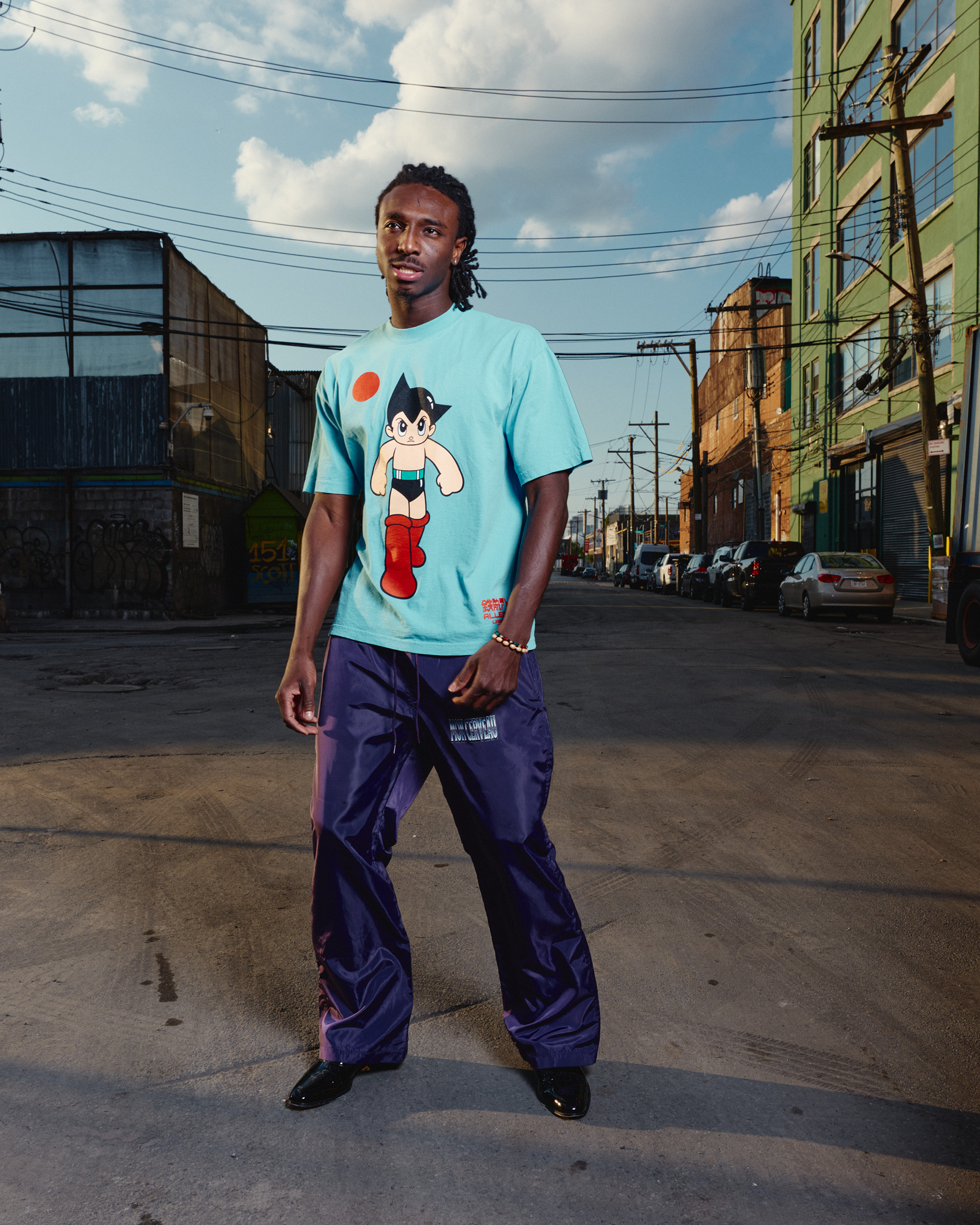 Iron Arm Mighty Atom Tee For Astro Boy / Sky Blue-4