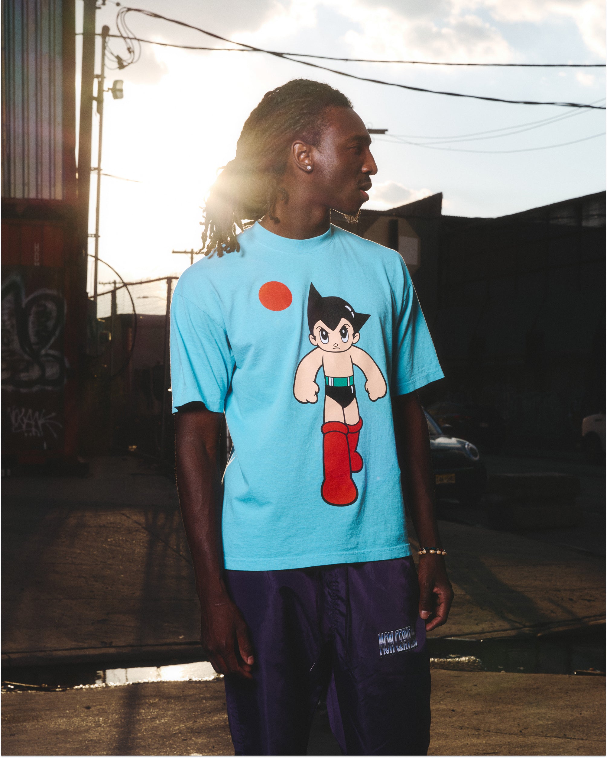 Iron Arm Mighty Atom Tee For Astro Boy / Sky Blue-3