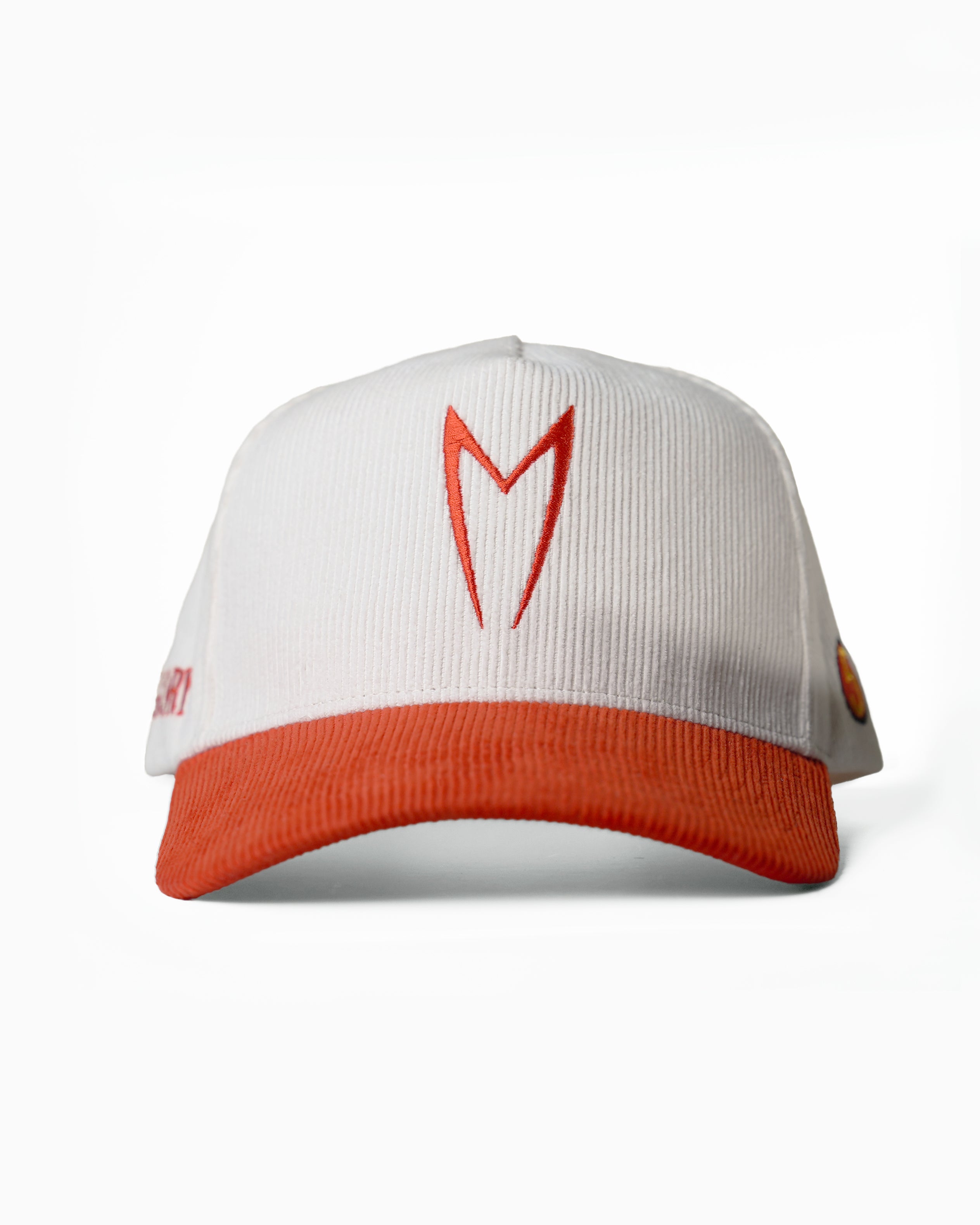 Mach 5 Symbol Premium Corduroy Hat For Speed Racer™ / Cream / Burnt Orange