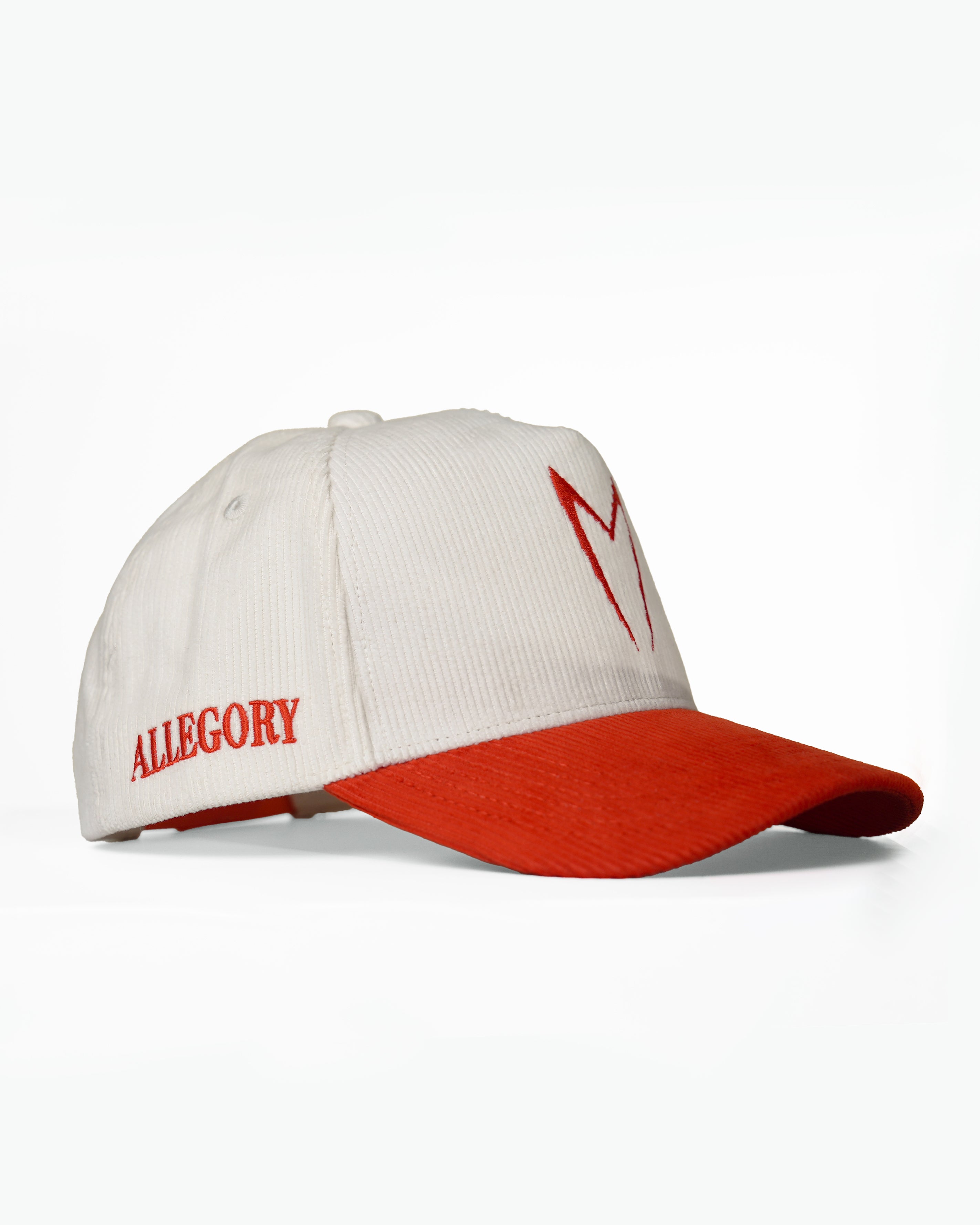 Mach 5 Symbol Premium Corduroy Hat For Speed Racer™ / Cream / Burnt Orange-2