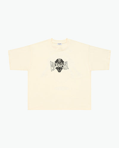 Nature_Technology Heavyweight Cropped Fit Tee / Cream