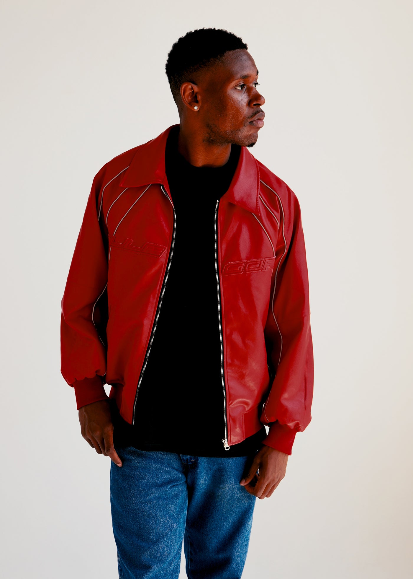 Voyager Leather Jacket / Red