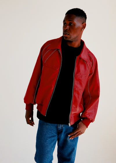 Voyager Leather Jacket / Red