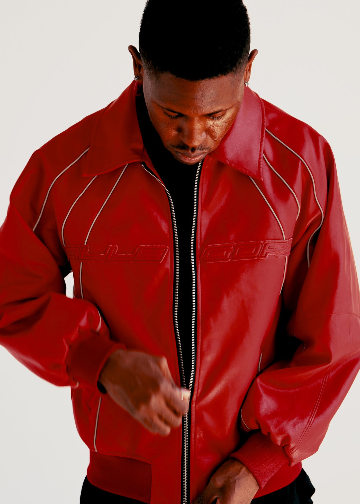 Voyager Leather Jacket / Red