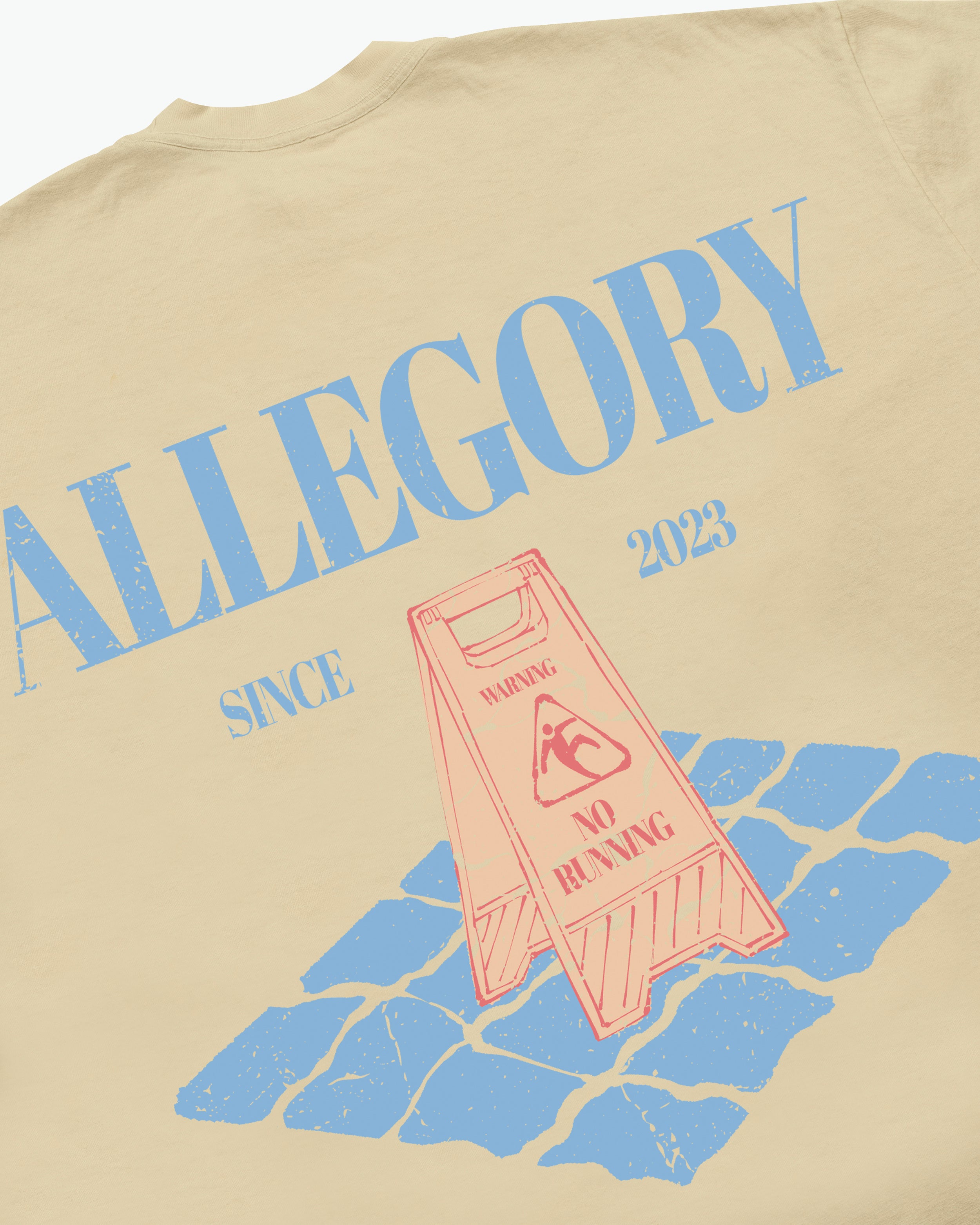 "No Running" Tee / Washed Gold-3