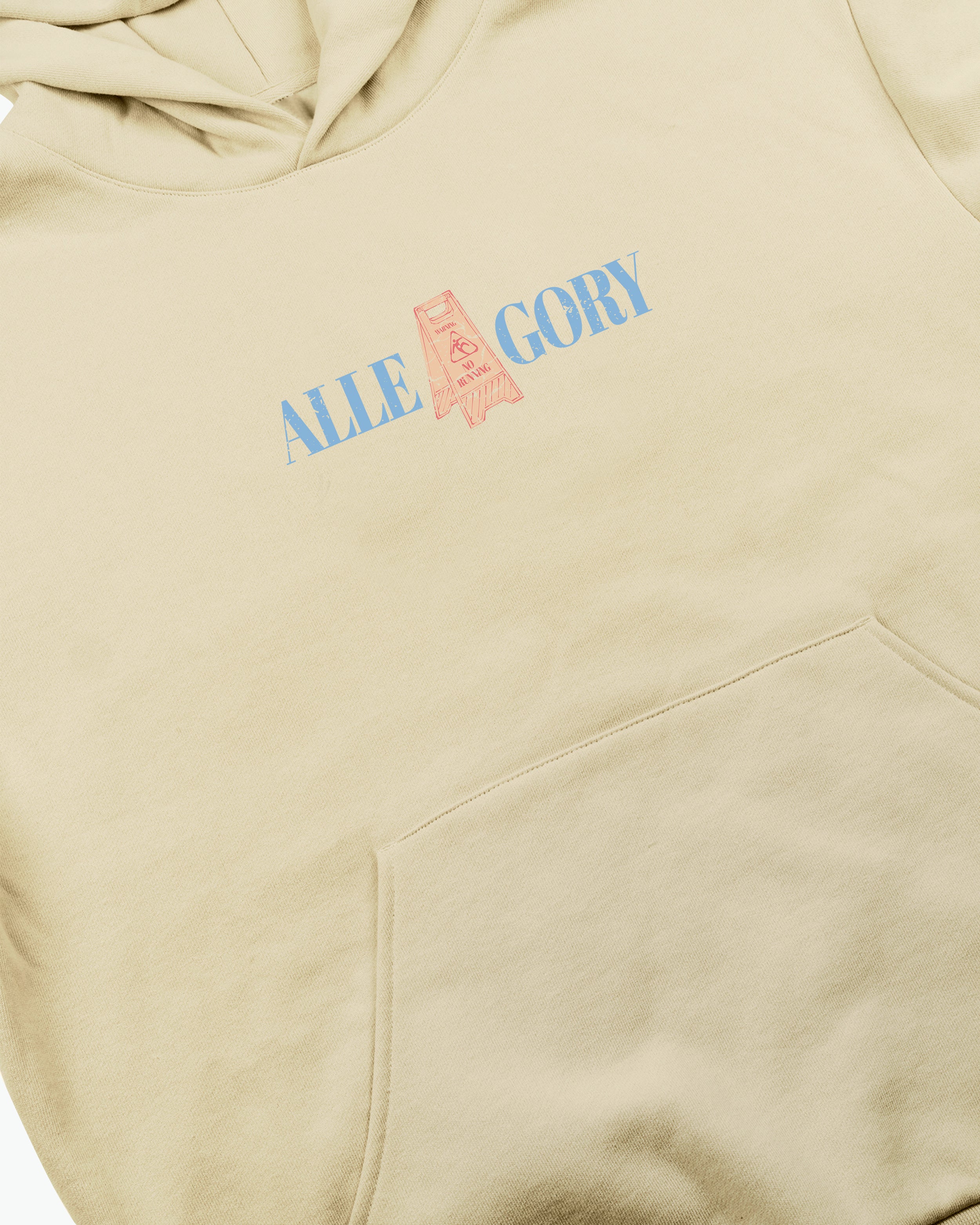 "No Running" Hoodie / Washed Gold-4