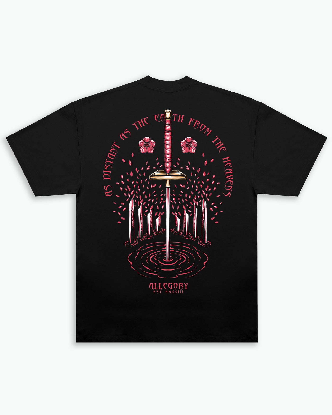 As Distant As The Earth From The Heavens Tee / Black