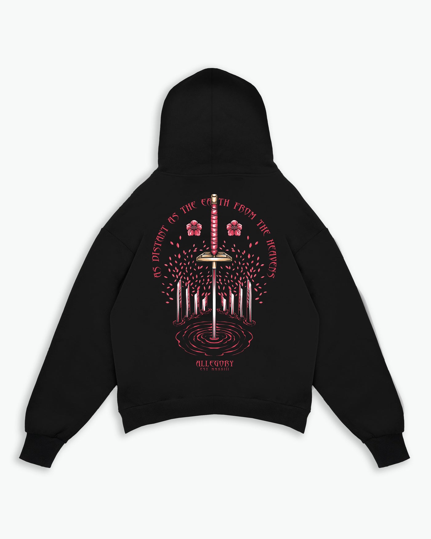 As Distant As The Earth From The Heavens Hoodie / Black