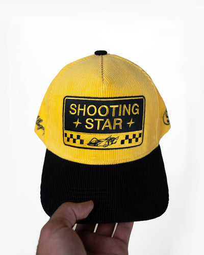 Shooting Star Premium Corduroy Hat For Speed Racer™ / Mustard Yellow / Black
