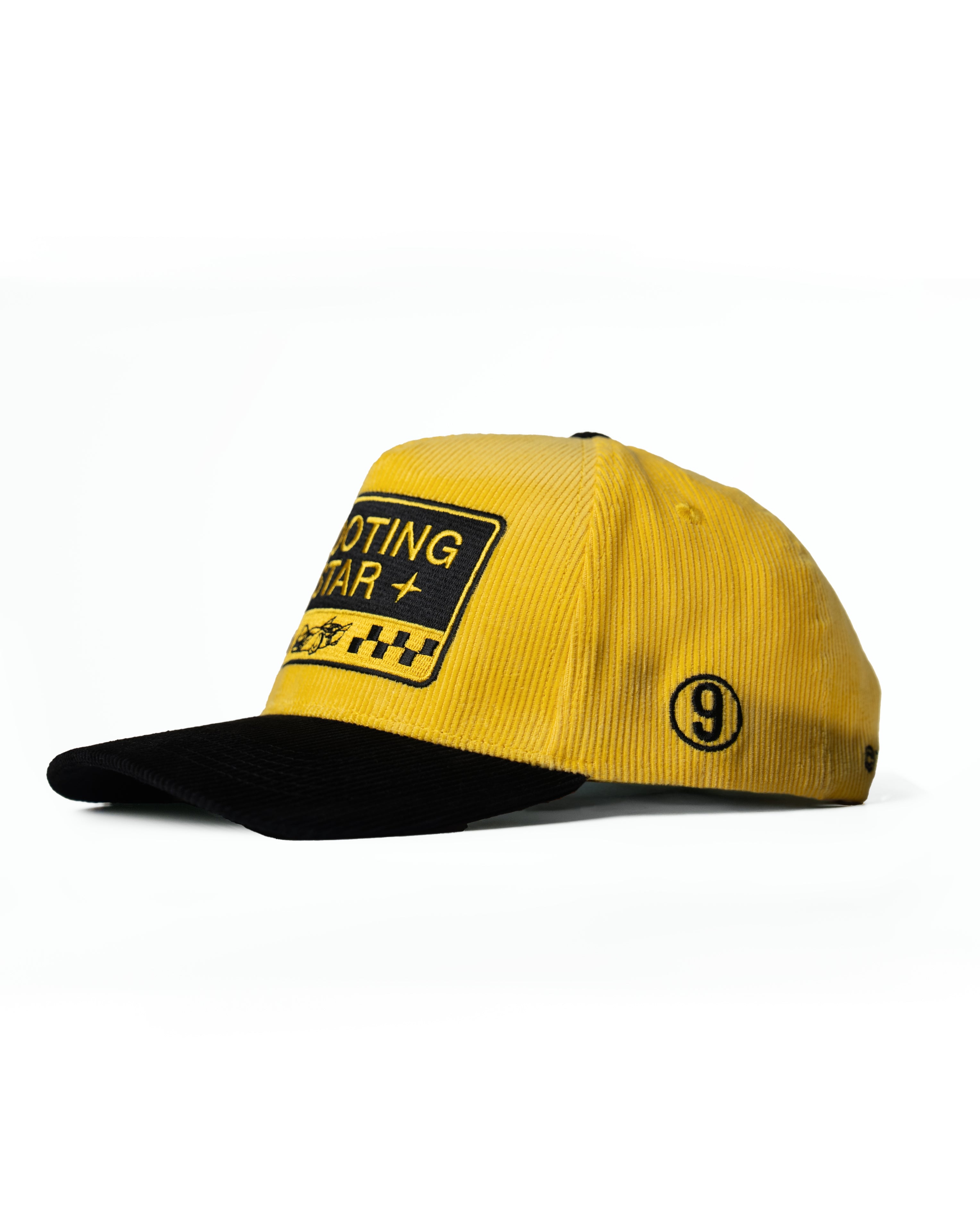 Shooting Star Premium Corduroy Hat For Speed Racer™ / Mustard Yellow / Black-3