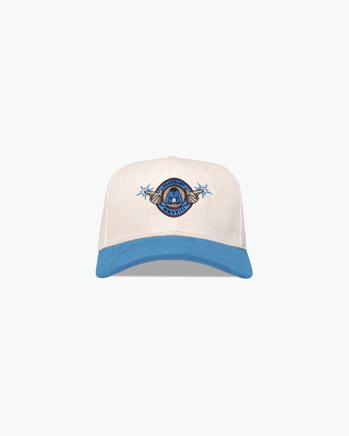 Spirit Detective's Premium Corduroy Hat / Cream / Electric Blue