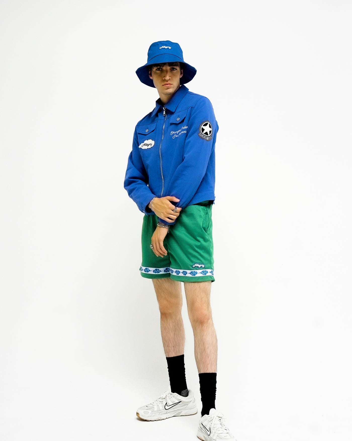 Allegory Corp Cropped Lightweight Jacket / Blue