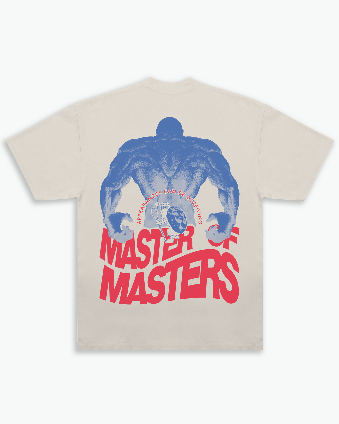 Masters Of Masters Heavyweight Cropped Fit Tee / Gold / Blue / Red