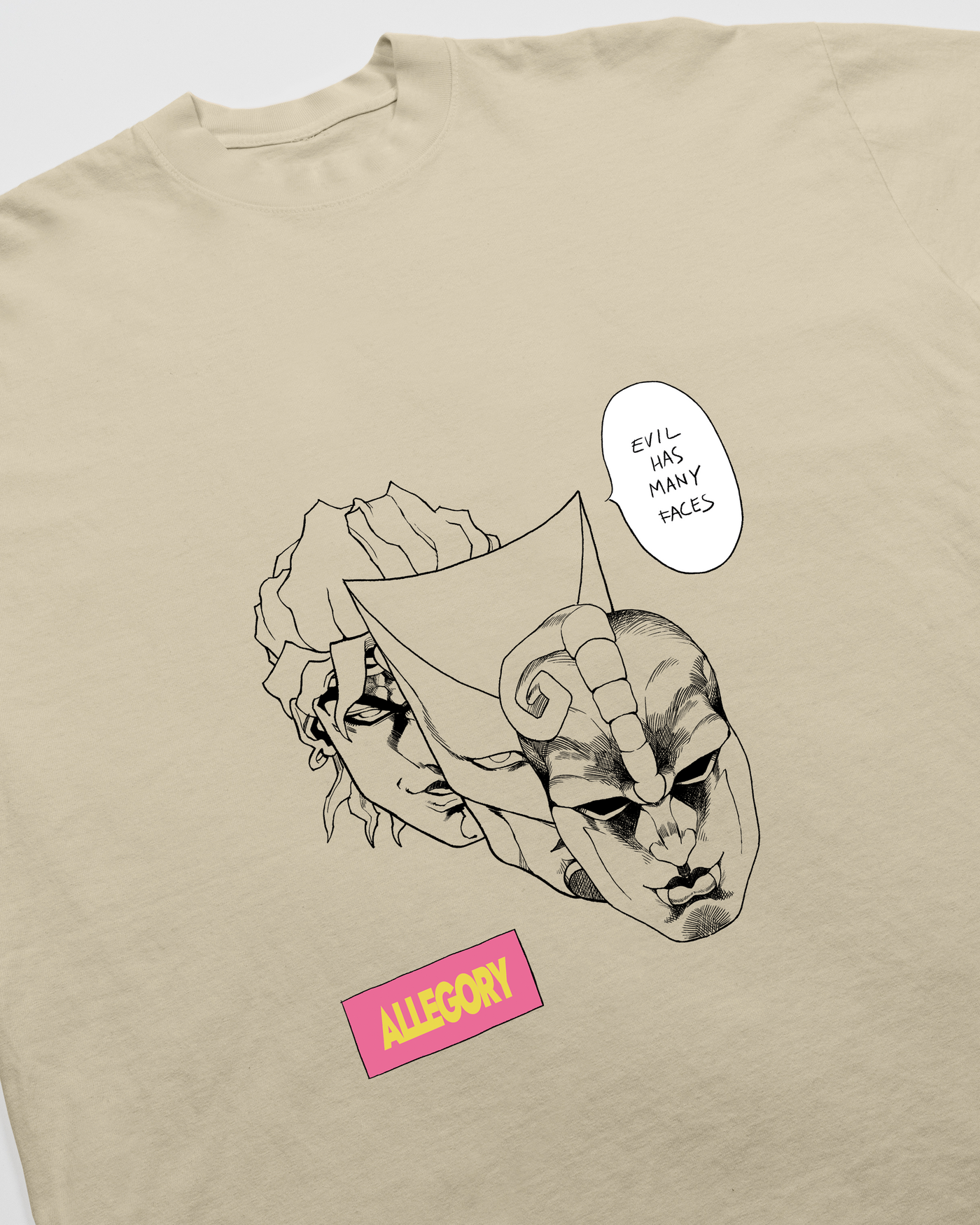 Faces Of Evil Tee / Cream