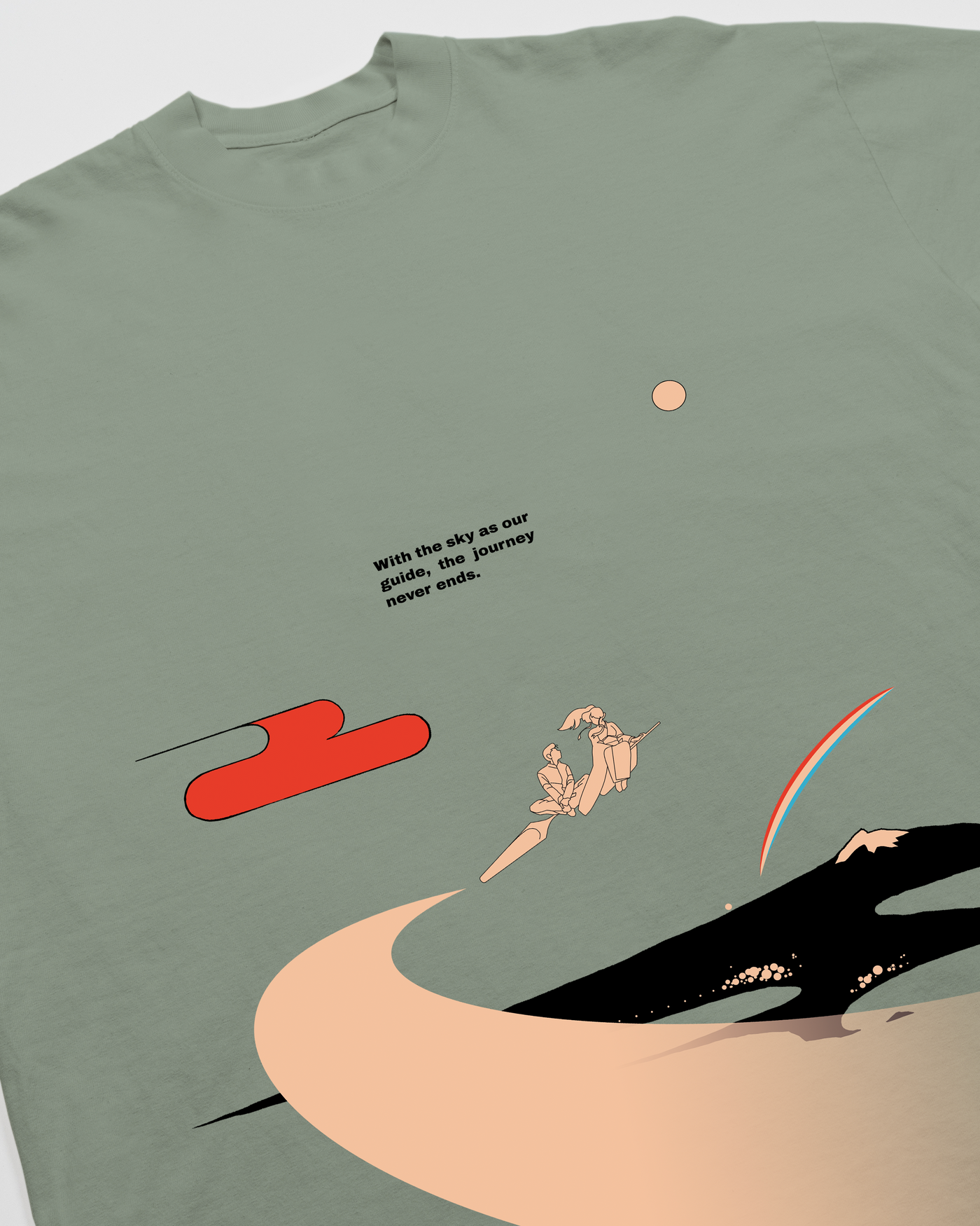 The Journey Never Ends Tee / Laurel Green