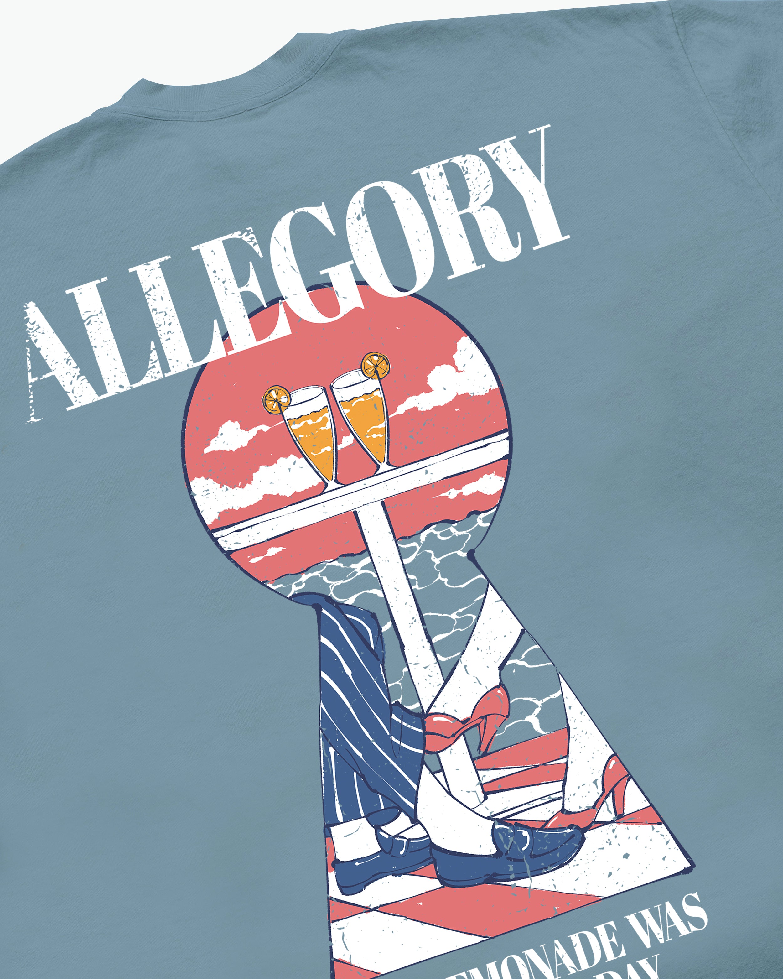 The Lemonade Was Sweet Today Tee / Soft Denim Blue-3