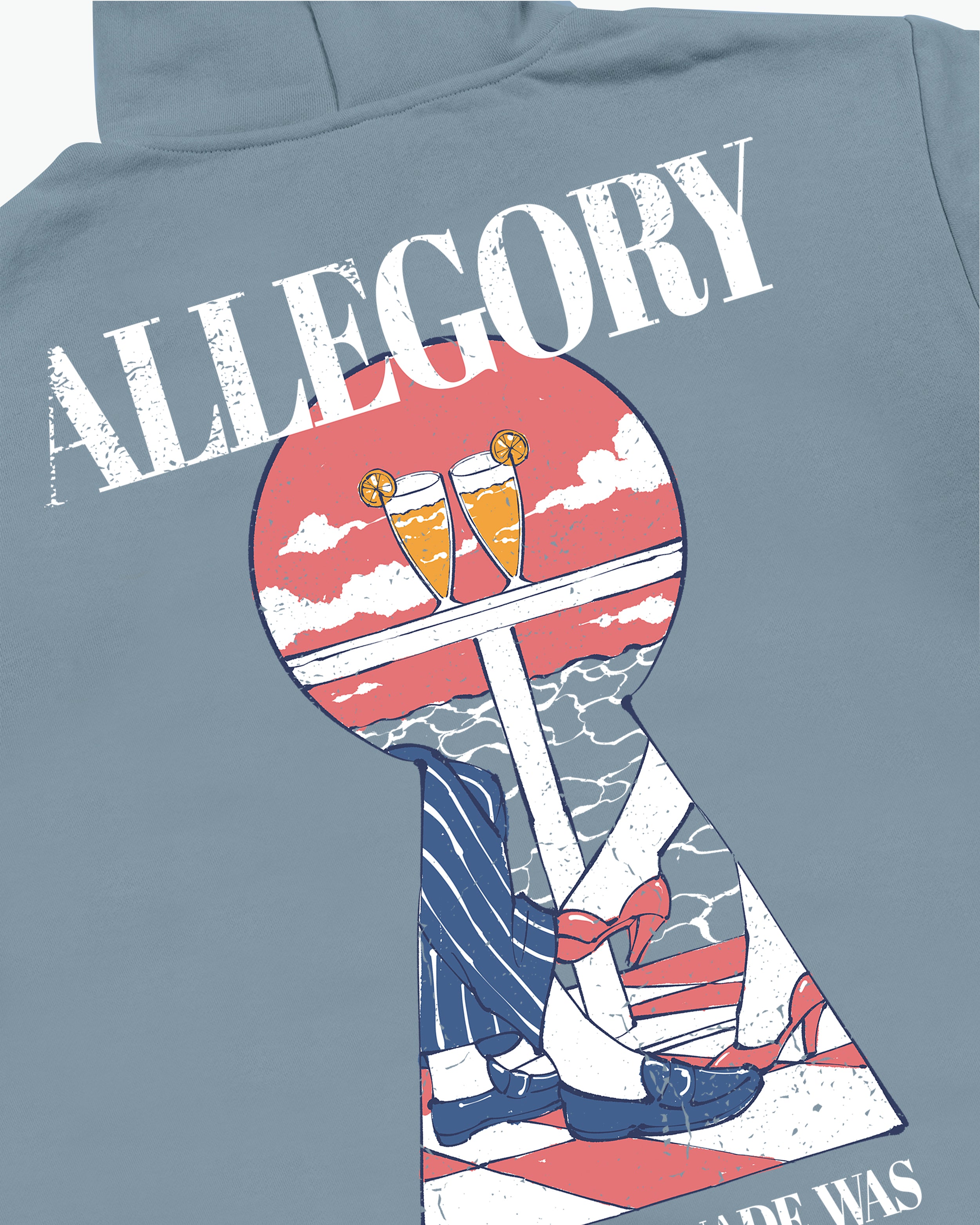 The Lemonade Was Sweet Today Hoodie / Soft Denim Blue-3