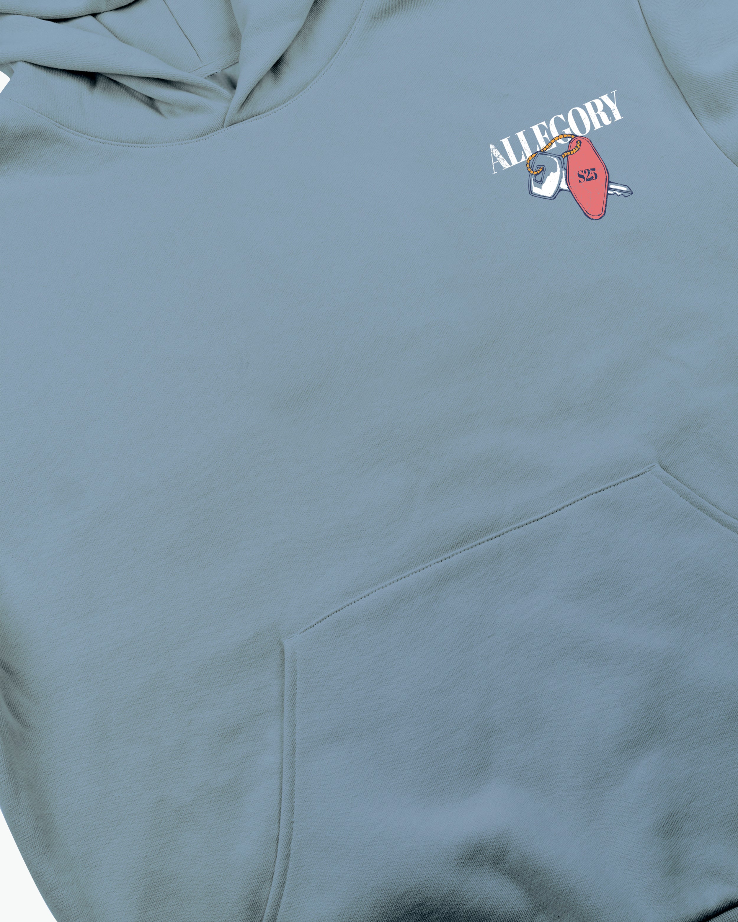 The Lemonade Was Sweet Today Hoodie / Soft Denim Blue-4