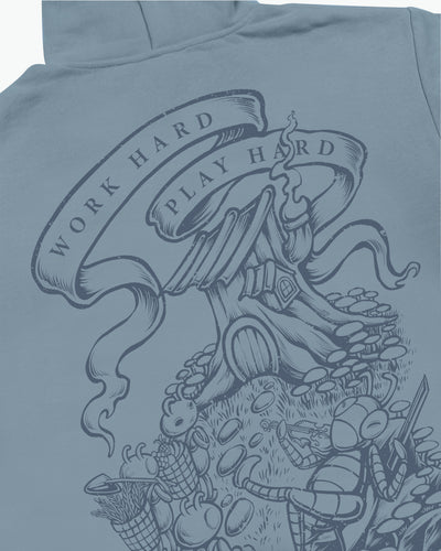 Ant And The Grasshopper Hoodie / Soft Denim Blue